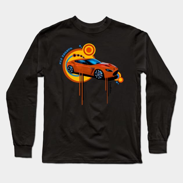 Aston Martin Zagato V12 Circles Long Sleeve T-Shirt by mufflebox